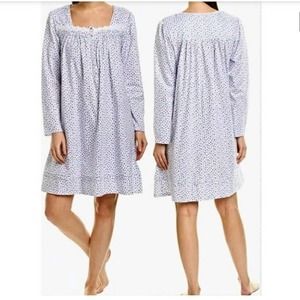 Eileen West Floral Cotton Nightgown Size Small